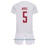 Conjunto (Camiseta+Pantalón Corto) Dinamarca Joakim Maehle 5 Segunda Equipación Mundial 2022 - Niño